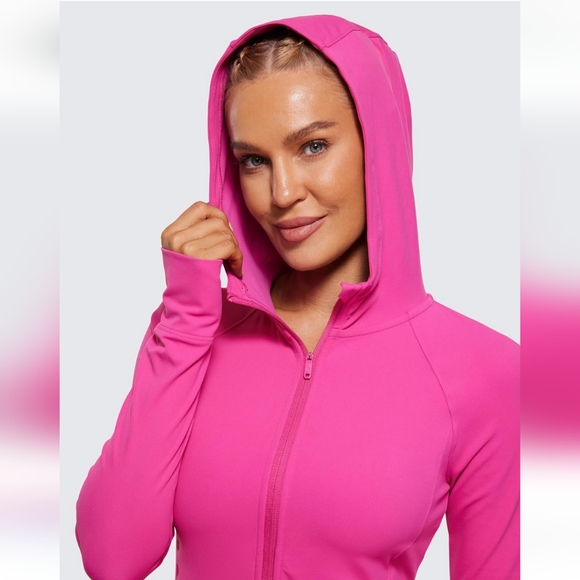 CRZ YOGA Tops - NWT Med CRZ Yoga Womens Butterlyxe full zip workout hoodie